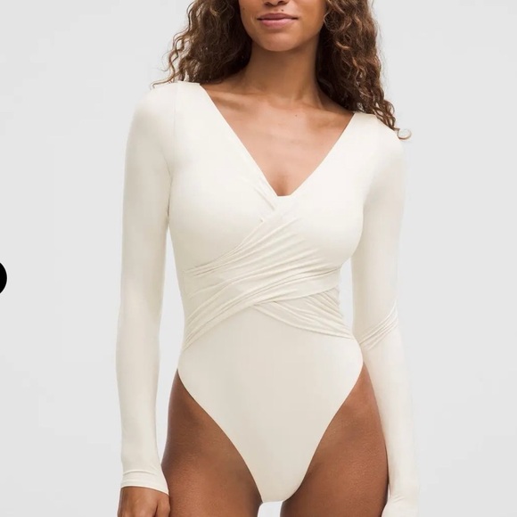 lululemon athletica Tops - Wundermost Ultra-Soft Nulu Wrap-Front Long-Sleeve Bodysuit NWT Size S